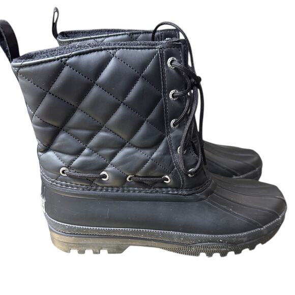 Sperry Quilted Black Waterproof Duck Boots Women’s Size 9 - Picture 3 of 6